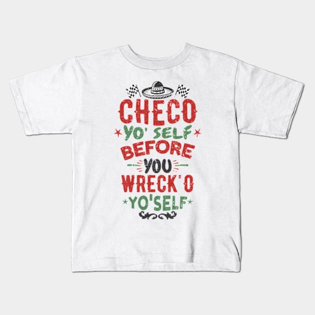 Checo Racing Advice Kids T-Shirt by Worldengine